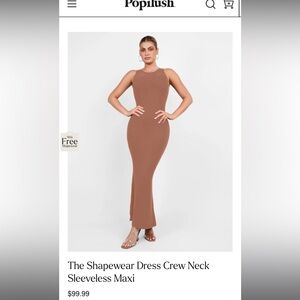 Popilush High neck maxi Dress NWT